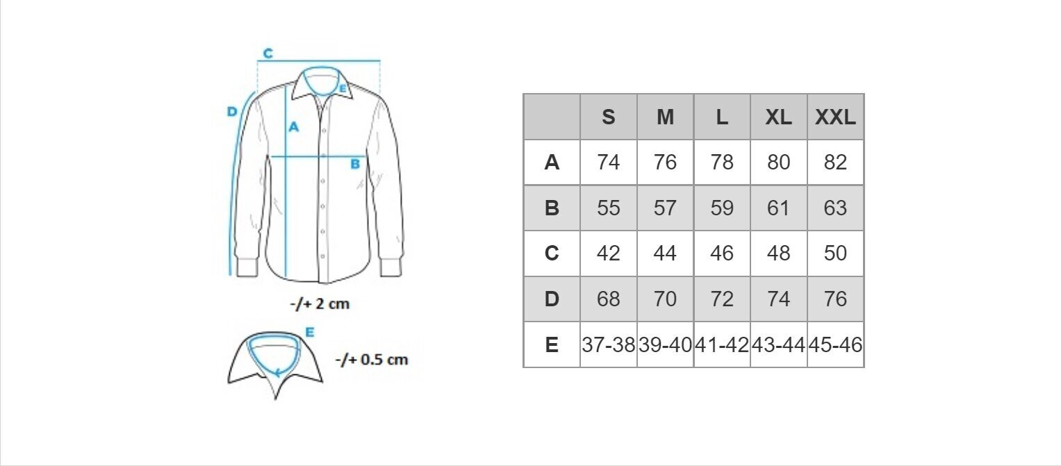 Vyriški marškiniai ilgomis rankovėmis Ombre K540 tamsiai mėlyna kaina ir informacija | Vyriški marškiniai | pigu.lt