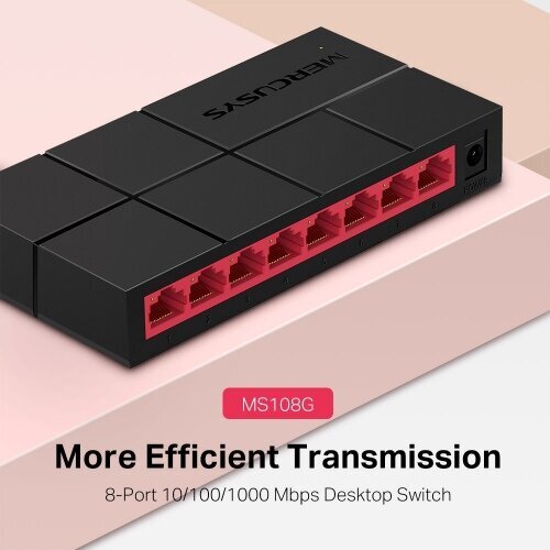 Mercusys MS108G 8-port Desktop Switch kaina ir informacija | Komutatoriai (Switch) | pigu.lt