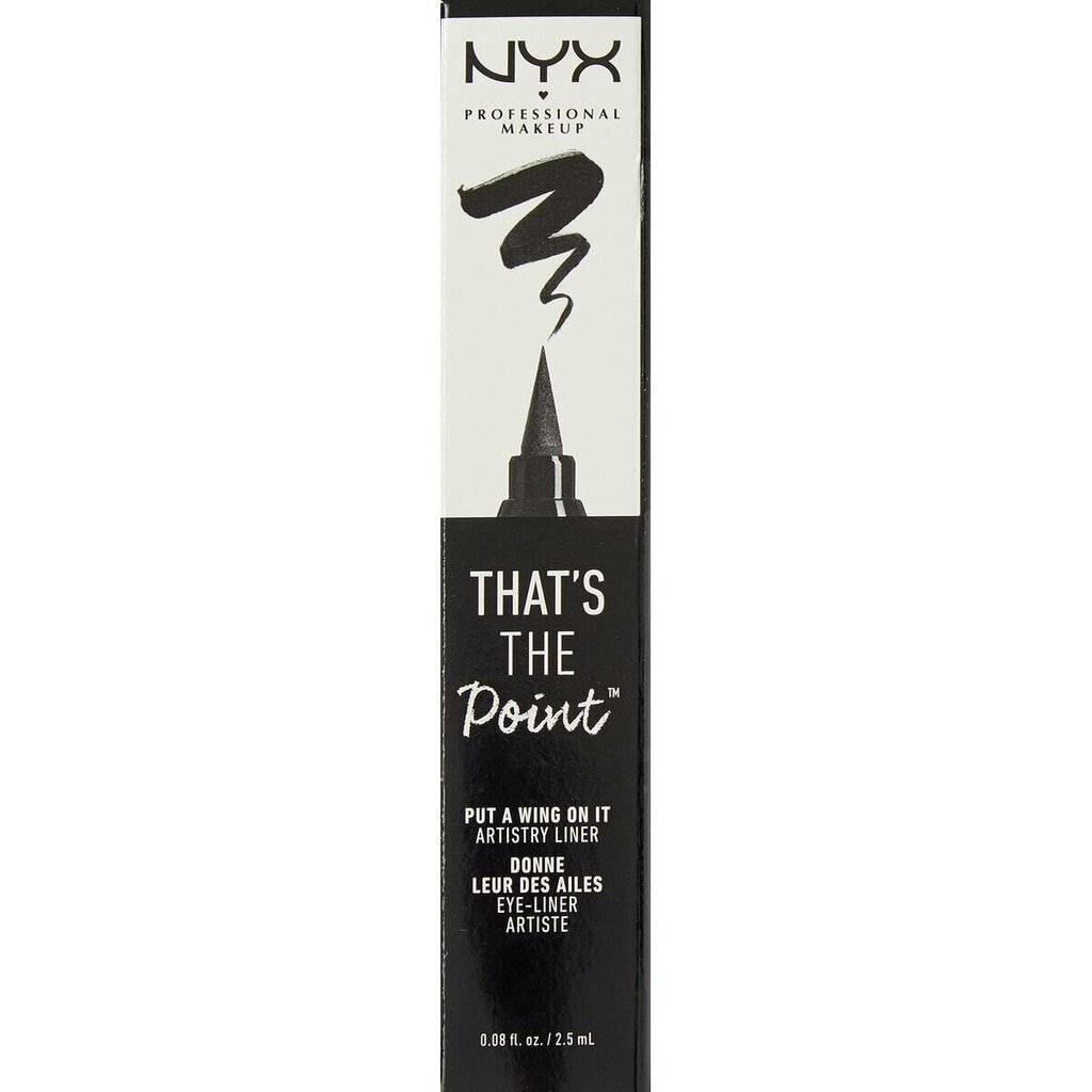 Akių apvadas NYX That's The Point Eyeliner Put A Wing On It, 0,6ml цена и информация | Akių šešėliai, pieštukai, blakstienų tušai, serumai | pigu.lt