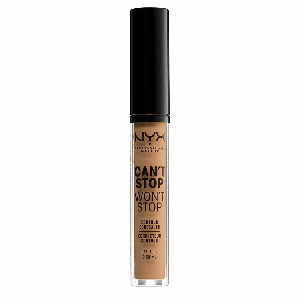 Maskuoklis NYX Can't Stop Won't Stop Contour Concealer Golden Honey, 3,5ml kaina ir informacija | Makiažo pagrindai, pudros | pigu.lt