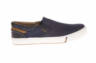 Обувь мужская Wrangler ICON SLIP ON Herringbone Twill, синяя цена и информация | Кроссовки для мужчин | pigu.lt