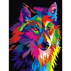 Набор для рисования по номерам Цветной Волк, 30x40 см цена и информация | Живопись по номерам | pigu.lt
