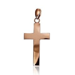 Золотой крест "Классика XXIII" из красного золота 585 пробы цена и информация | Женское колье | pigu.lt