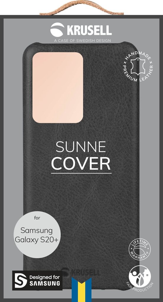 Krusell Sunne Cover, skirtas Samsung Galaxy S20 Ultra, juodas kaina ir informacija | Telefono dėklai | pigu.lt
