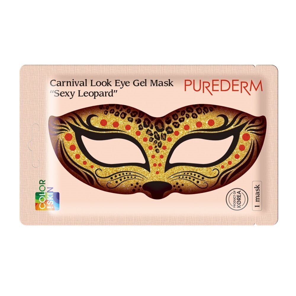 Gelinė paakių kaukė Purederm SKIN Carnival Look Eye Gel Mask „SEXY LEOPARD“ 1 vnt. kaina ir informacija | Veido kaukės, paakių kaukės | pigu.lt