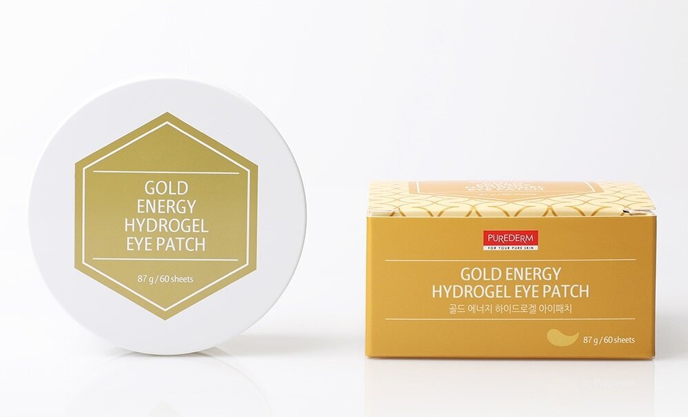 Paakių pagalvėlės Purederm Gold Energy Hydrogel, 60 vnt kaina ir informacija | Veido kaukės, paakių kaukės | pigu.lt