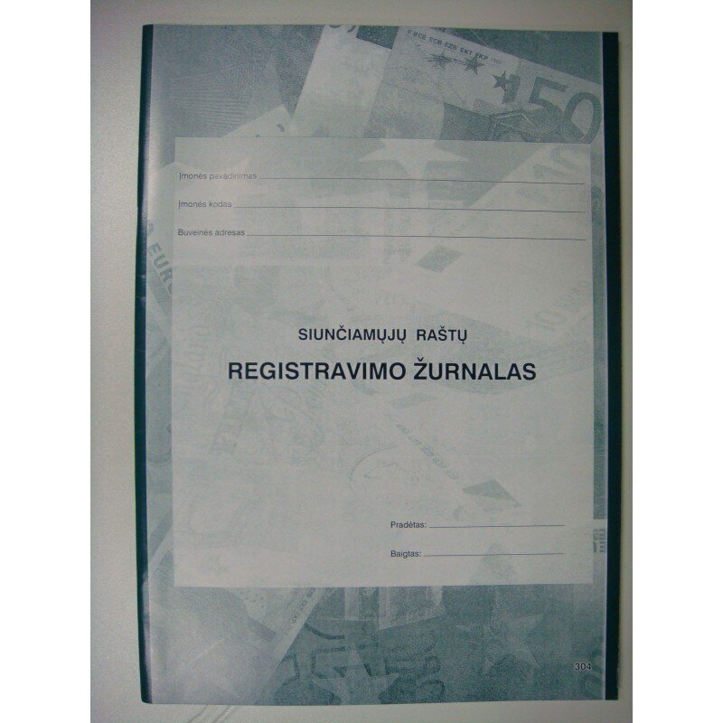 Siunčiamų dokumentų registracijos žurnalas A4, 40 lapų kaina ir informacija | Sąsiuviniai ir popieriaus prekės | pigu.lt