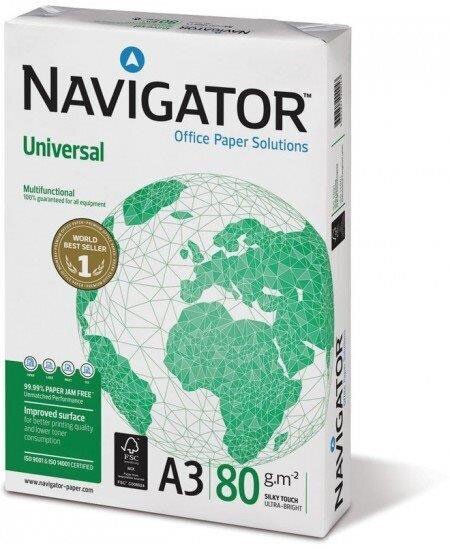 Kopij.popierius A3/80g/500 Navigator kaina ir informacija | Sąsiuviniai ir popieriaus prekės | pigu.lt