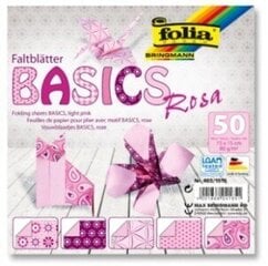 Origami Folia rožiniai motyvai 15x15/50lapų kaina ir informacija | Sąsiuviniai ir popieriaus prekės | pigu.lt
