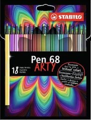 STABILO Фломастеры, Pen 68, ARTY, 18 цвет цена и информация | Принадлежности для рисования, лепки | pigu.lt