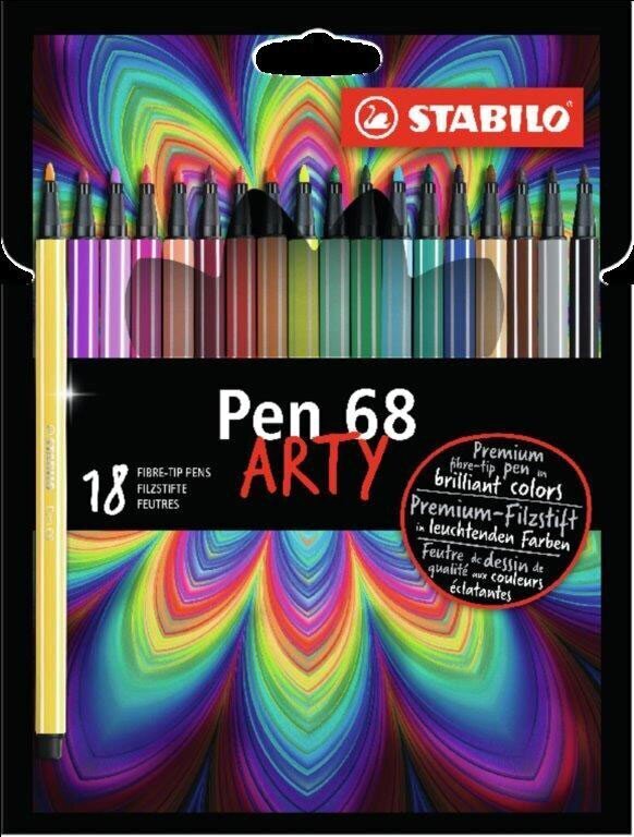 Flomasteriai Pen 68 Arty, 18 spalvų цена и информация | Piešimo, tapybos, lipdymo reikmenys | pigu.lt