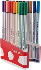 Teptukiniai flomasteriai PEN 68 20 spalvų kaina ir informacija | Rašymo priemonės | pigu.lt