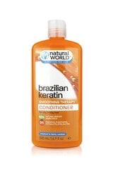 Kondicionierius Natural World Brazilian Keratin Smoothing Therapy, 500 ml kaina ir informacija | Balzamai, kondicionieriai | pigu.lt
