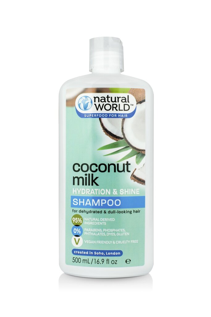 Kokosų pieno šampūnas Natural World, 500 ml kaina ir informacija | Šampūnai | pigu.lt