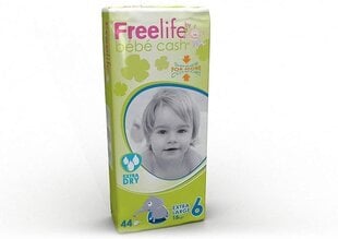 Bebe Cash Freelife XL sauskelnės, dydis 6, 18 kg, 44 vnt. kaina ir informacija | Sauskelnės | pigu.lt