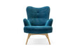 Fotelis su pakoju Zele, mėlynas kaina ir informacija | Svetainės foteliai | pigu.lt