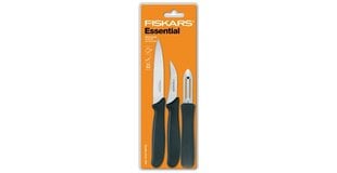 Комплект Fiskars Essential из 3-х ножей для чистки цена и информация | Ножи и аксессуары для них | pigu.lt