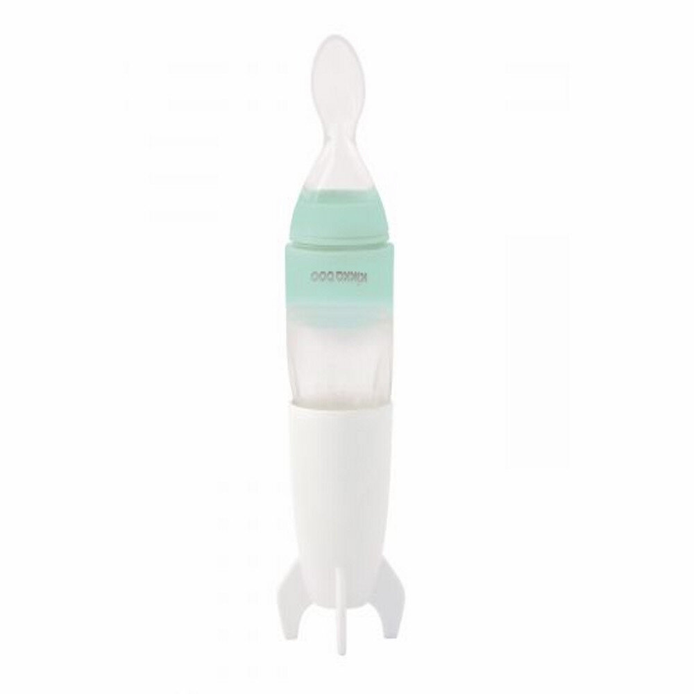Buteliukas su šaukštu KikkaBoo Rocket, Mint, 90 ml kaina ir informacija | Buteliukai kūdikiams ir jų priedai | pigu.lt