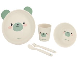 Детский набор посуды и столовых приборов Kikka Boo Bear, зеленый, 5 шт. цена и информация | Детская посуда, контейнеры для молока и еды | pigu.lt