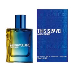 Парфюмерная вода для мужчин Zadig & Voltaire This Is Love! EDT цена и информация | Мужские духи | pigu.lt