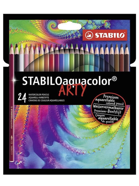 Akvareliniai pieštukai Stabilo, 24 spalvos kaina | pigu.lt