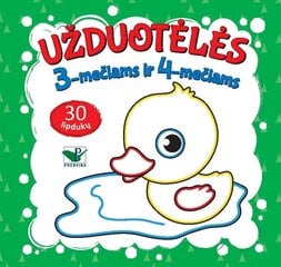 Užduotėlės 3-mečiams ir 4-mečiams kaina ir informacija | Lavinamosios knygos | pigu.lt