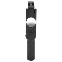 Универсальная беспроводная селфи-палка (раздвигается до 70 см) со штативом / зеркалом / светодиодной подсветкой / кнопкой спуска затвора Riff K10-S, черная цена и информация | Моноподы для селфи («Selfie sticks») | pigu.lt
