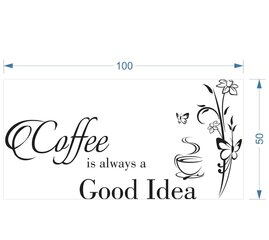 Sienų lipdukas - Coffee good idea kaina ir informacija | Interjero lipdukai | pigu.lt