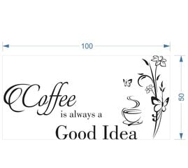 Sienų lipdukas - Coffee good idea цена и информация | Интерьерные наклейки | pigu.lt