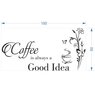 Sienų lipdukas - Coffee good idea kaina ir informacija | Interjero lipdukai | pigu.lt