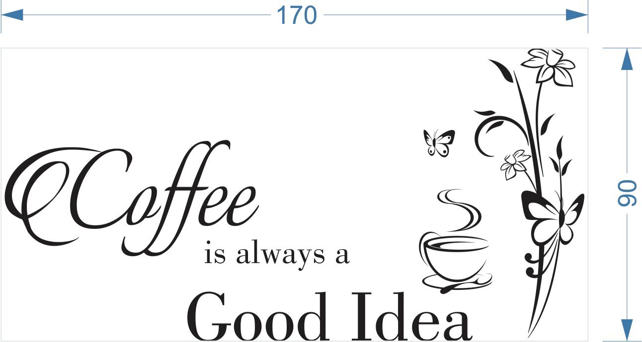 Sienų lipdukas - Coffee good idea kaina ir informacija | Interjero lipdukai | pigu.lt