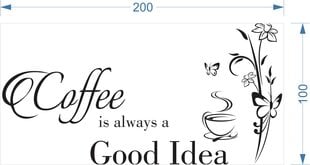 Sienų lipdukas - Coffee good idea цена и информация | Интерьерные наклейки | pigu.lt