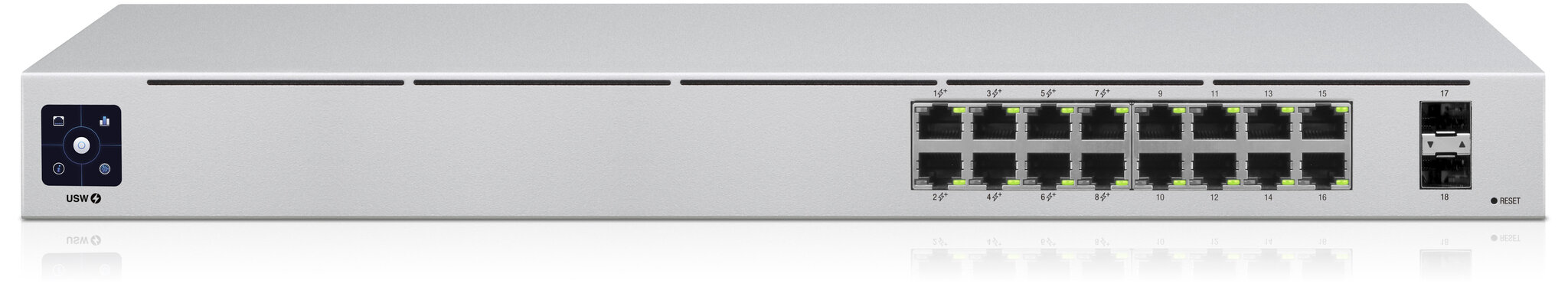 Ubiquiti USW-16-POE Ubiquiti Networks UniFi 16-Port PoE kaina ir informacija | Komutatoriai (Switch) | pigu.lt