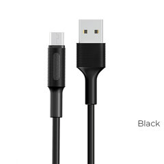 USB кабель Borofone BX1 microUSB 1.0 м, черный цена и информация | Кабели для телефонов | pigu.lt