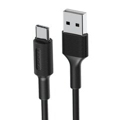 USB кабель Borofone BX1 Type-C 1.0 м, черный цена и информация | Кабели для телефонов | pigu.lt