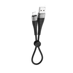 USB kabelis Borofone BX32 Lightning, 0.25m, juodas kaina ir informacija | Laidai telefonams | pigu.lt