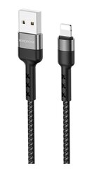 USB кабель Borofone BX34 Lightning 1.0 м, черный цена и информация | Кабели для телефонов | pigu.lt