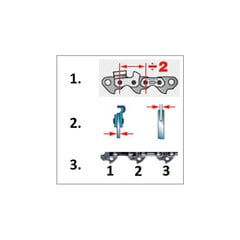 Grandinė pjūklui 3/8-56 1.3mm 16" 40cm kaina ir informacija | Grandininiai pjūklai | pigu.lt