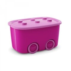 Kaste bērnu rotaļlietām Funny Box L 46L 58x39x32cm rozā kaina ir informacija | Daiktadėžės | pigu.lt
