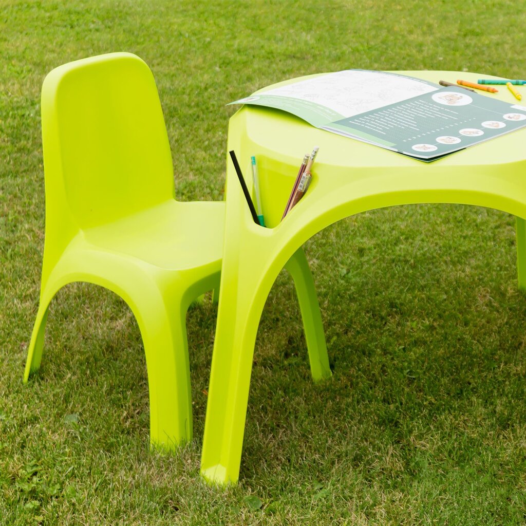Plastikinis vaikiškas staliukas Kids Table, žalias kaina ir informacija | Vaikiškos kėdutės ir staliukai | pigu.lt