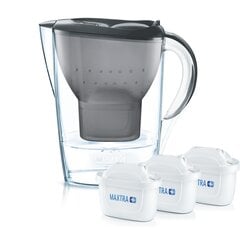 BRITA Marella 2.4L Memo pilkas +3vnt Maxtra+ kaina ir informacija | Vandens filtrai | pigu.lt