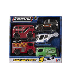 Набор автомоделей HTI Teamsterz City Mini Moverz, 5 шт. цена и информация | Игрушки для мальчиков | pigu.lt