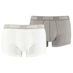 Pilkos/baltos spalvos vyriškos trumpikės Puma Basic Boxer 2 vnt. цена и информация | Мужские трусы | pigu.lt