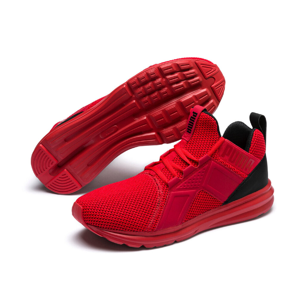 Raudonos spalvos vyriški laisvalaikio batai Puma Enzo Weave High Risk цена и информация | Kedai vyrams | pigu.lt