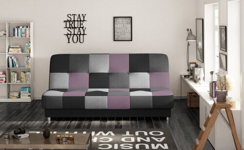 Sofa NORE Cayo, pilka/violetinė kaina ir informacija | Sofos | pigu.lt