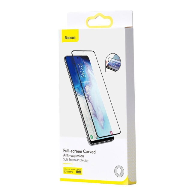 Baseus Full-screen Curved 0.15mm Anti-explosion soft Screen protectors (2pcs.) for Samsung Galaxy S20 (G980) Black kaina ir informacija | Apsauginės plėvelės telefonams | pigu.lt