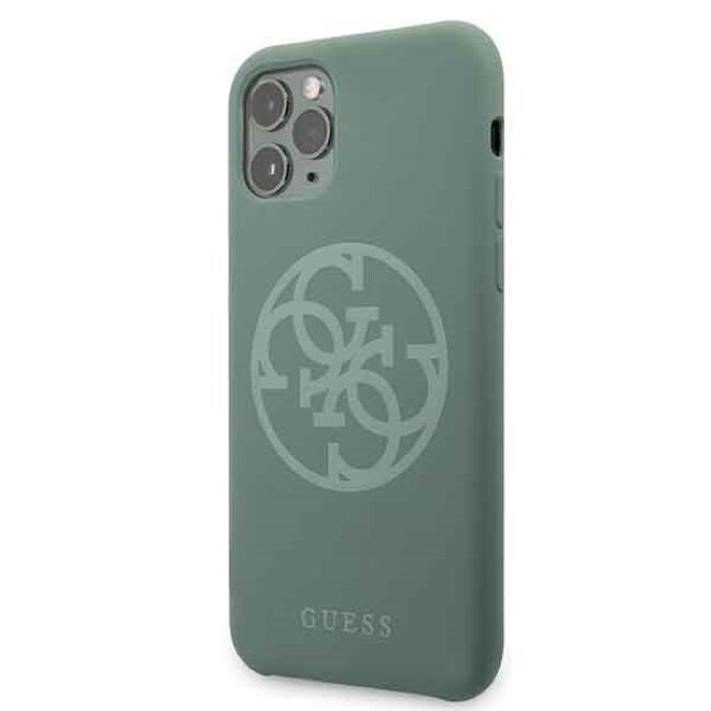 Guess GUHCN65LS4GKA 4G Tone On Tone hard back cover case for Apple iPhone 11 Pro Max Khaki Green kaina ir informacija | Telefono dėklai | pigu.lt