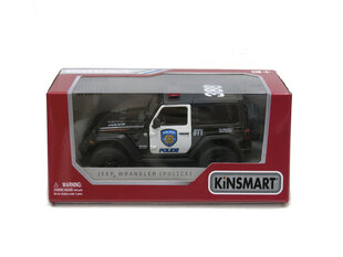 Policijos automobilis Kinsmart Jeep wreangler, 1:38 kaina ir informacija | Žaislai berniukams | pigu.lt