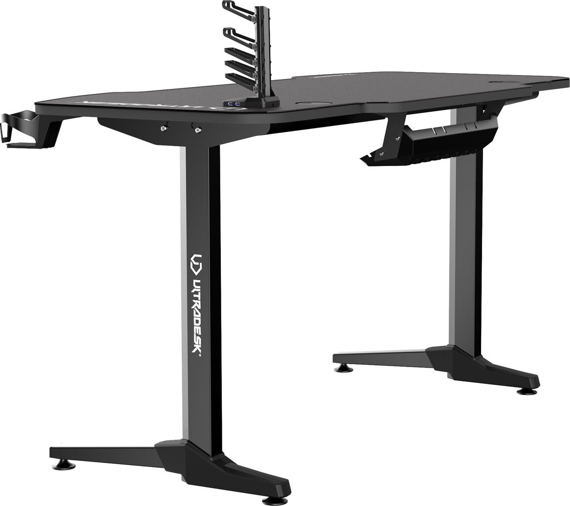 Žaidimų stalas Ultradesk Frag Black, juodas цена и информация | Kompiuteriniai, rašomieji stalai | pigu.lt