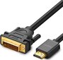 Ugreen HD106 ekrano laidas HDMI - DVI, 2 m, juodas kaina ir informacija | Kabeliai ir laidai | pigu.lt